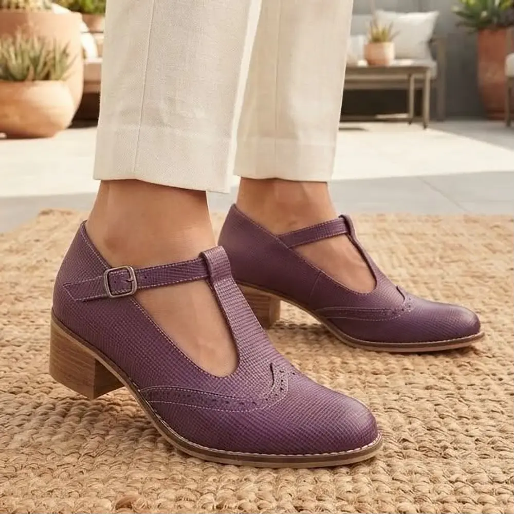 Zapato Malaga Morado Textura