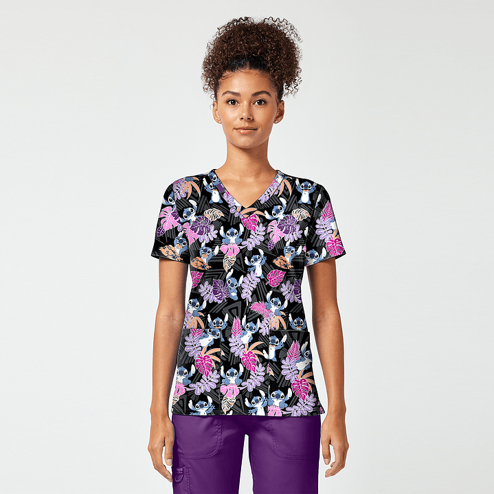 POLERA CLÍNICA MUJER TOONIFORMS TF796 STITCH 1