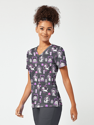 POLERA CLÍNICA MUJER TOONIFORMS TF796 MARIE ARISTOGATOS