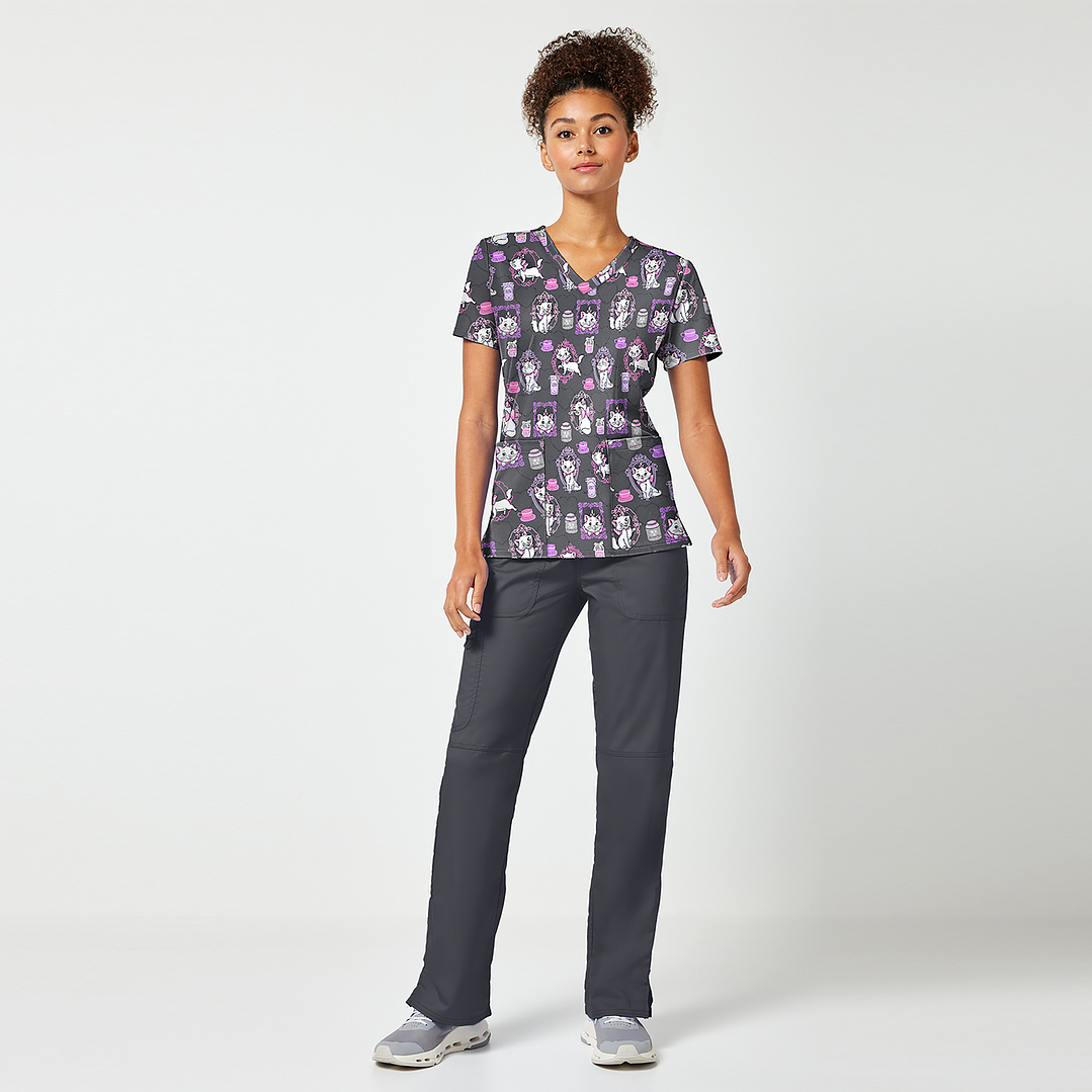 POLERA CLÍNICA MUJER TOONIFORMS TF796 MARIE ARISTOGATOS 5