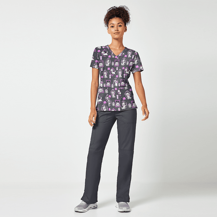 POLERA CLÍNICA MUJER TOONIFORMS TF796 MARIE ARISTOGATOS 5