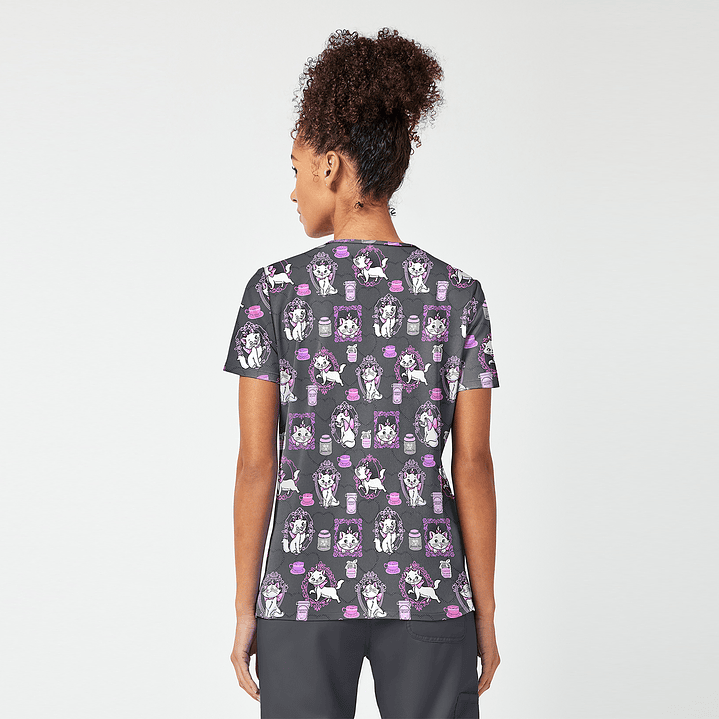 POLERA CLÍNICA MUJER TOONIFORMS TF796 MARIE ARISTOGATOS 4