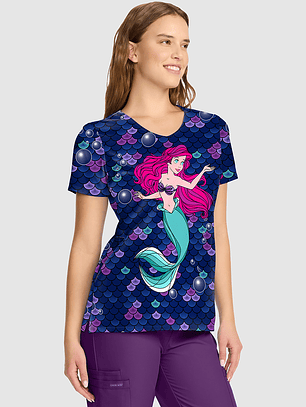 POLERA CLÍNICA MUJER TOONIFORMS TF626 LA SIRENITA