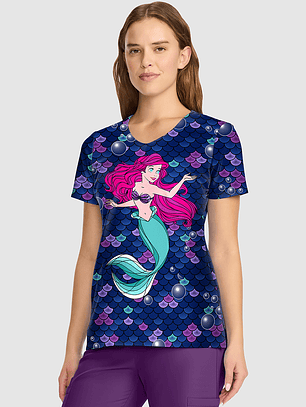 POLERA CLÍNICA MUJER TOONIFORMS TF626 LA SIRENITA