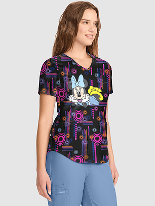 POLERA CLÍNICA MUJER TOONIFORMS TF737 MINNIE MOUSE