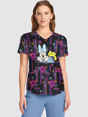 POLERA CLÍNICA MUJER TOONIFORMS TF737 MINNIE MOUSE