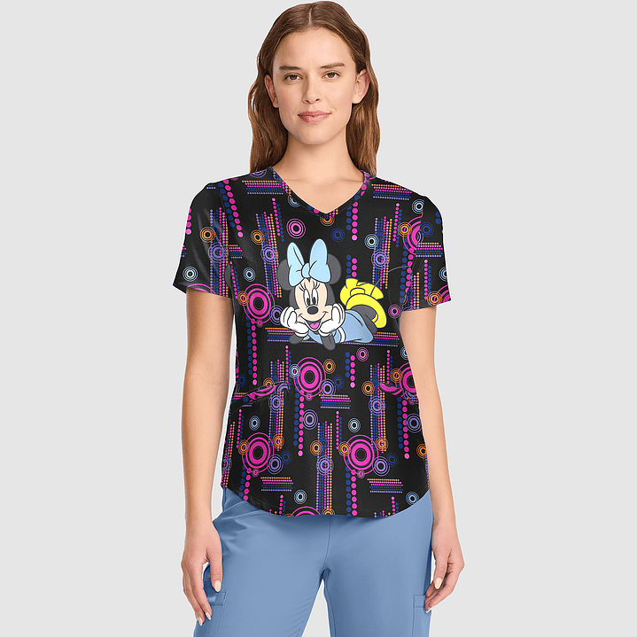POLERA CLÍNICA MUJER TOONIFORMS TF737 MINNIE MOUSE 1