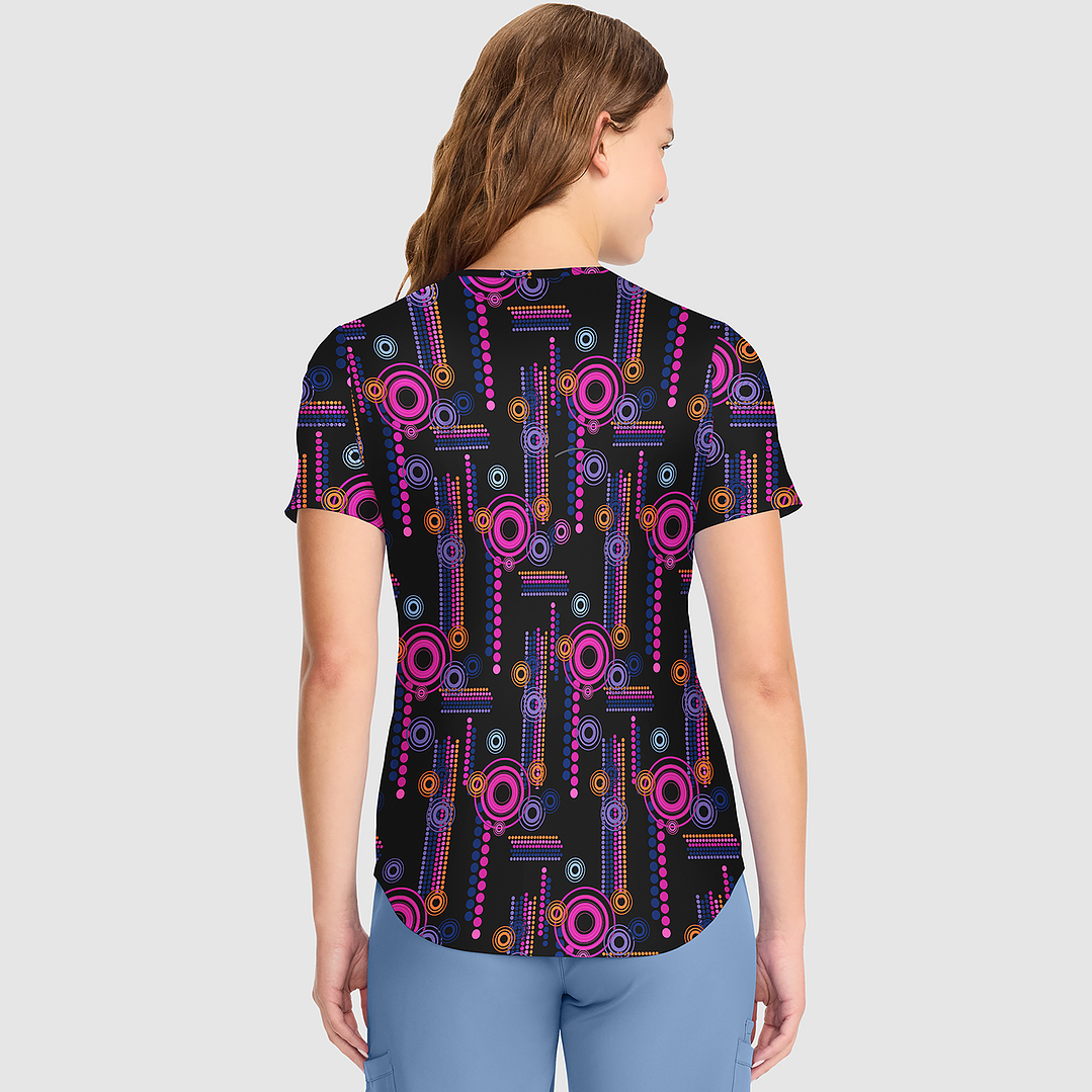 POLERA CLÍNICA MUJER TOONIFORMS TF737 MINNIE MOUSE 4