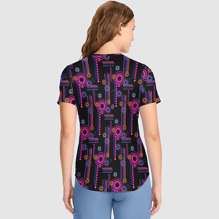 POLERA CLÍNICA MUJER TOONIFORMS TF737 MINNIE MOUSE 4