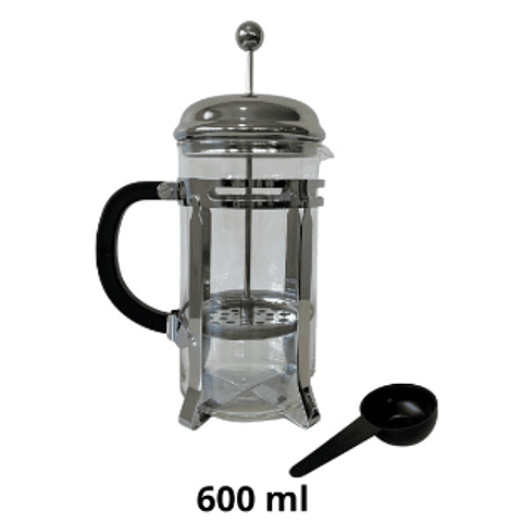 CAFETERA FRANCESA VIDRIO 600ML