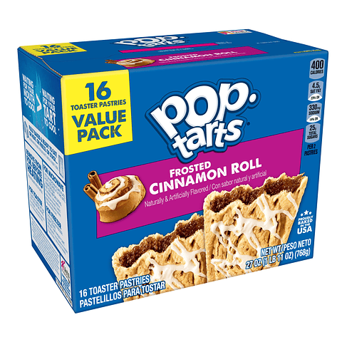 POP TARTS CINNAMON ROLL 768GR(16UND)