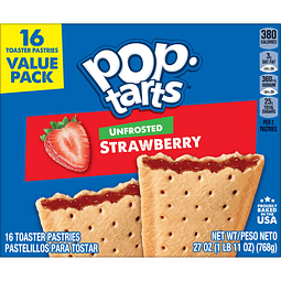 Pop tarts unfroasted strawberry 768 gr (16 und)