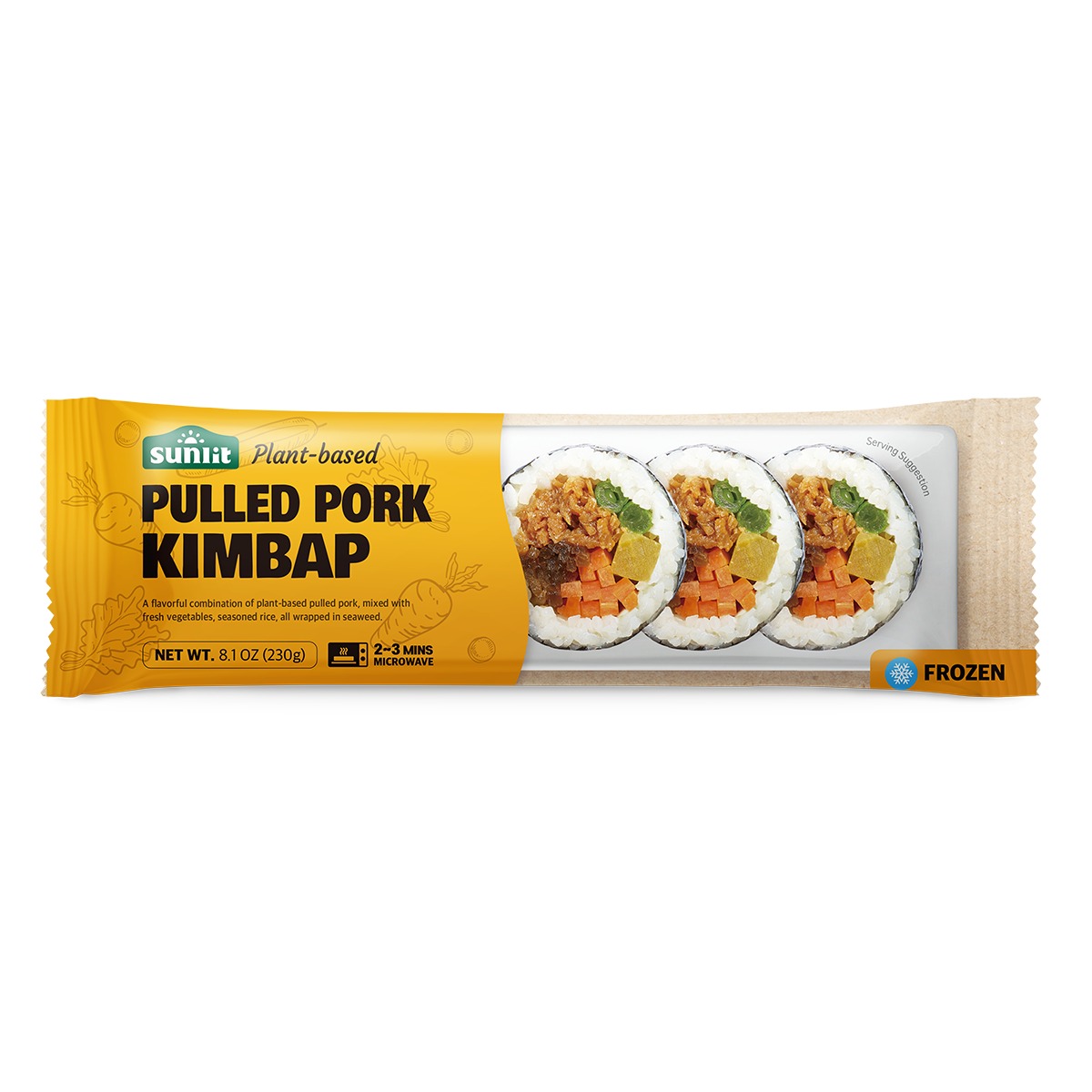 Kimbap cerdo plant base 230GR.