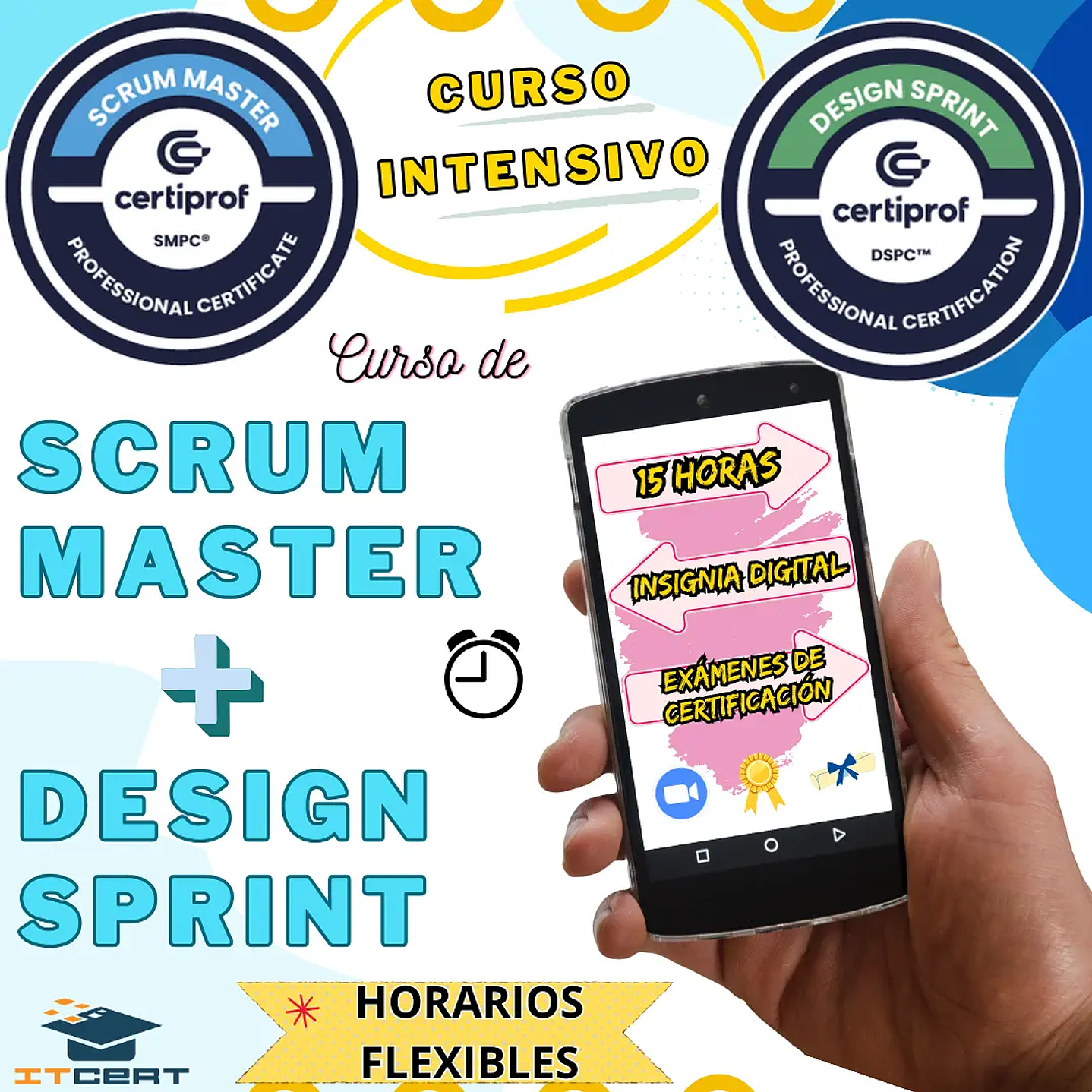 Curso de Scrum Master + Design Sprint Intensivo (Incluye exámenes de certificación)