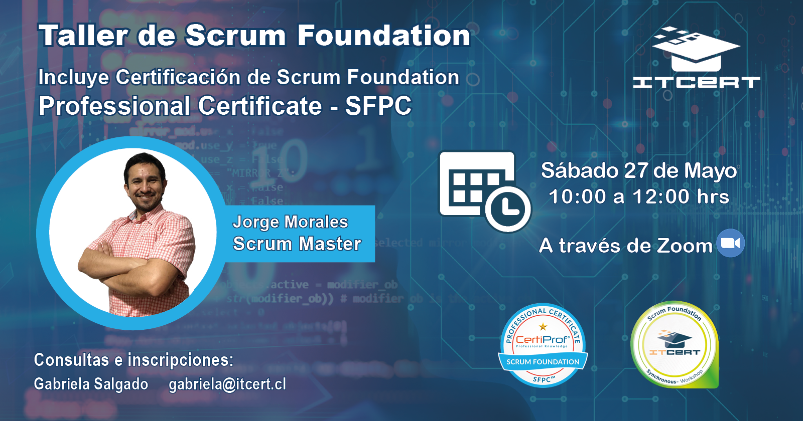 Workshop de Scrum Foundation con certificación.