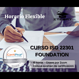 Curso ISO 22301 Foundation (Incluye examen de certificación)