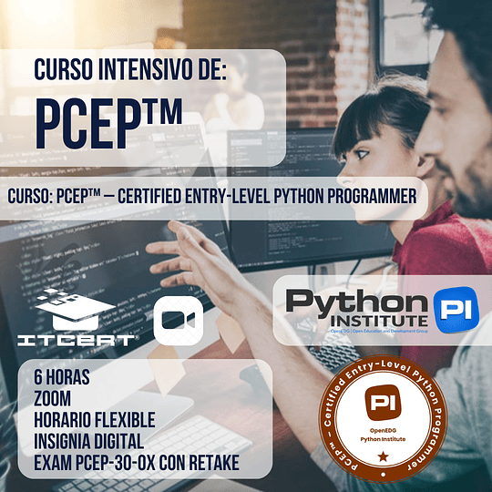 Curso PCEP™ – Certified Entry-Level Python Programmer (Incluye examen de certificación PCEP-30-02)