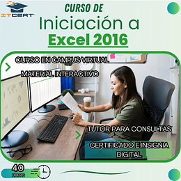 Curso de Iniciación a Excel 2016 (40 horas)