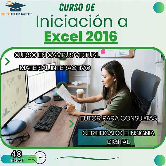 Curso de Iniciación a Excel 2016 (40 horas)