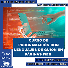 Curso de Programación con Lenguajes de Guión en Páginas Web (100 horas)