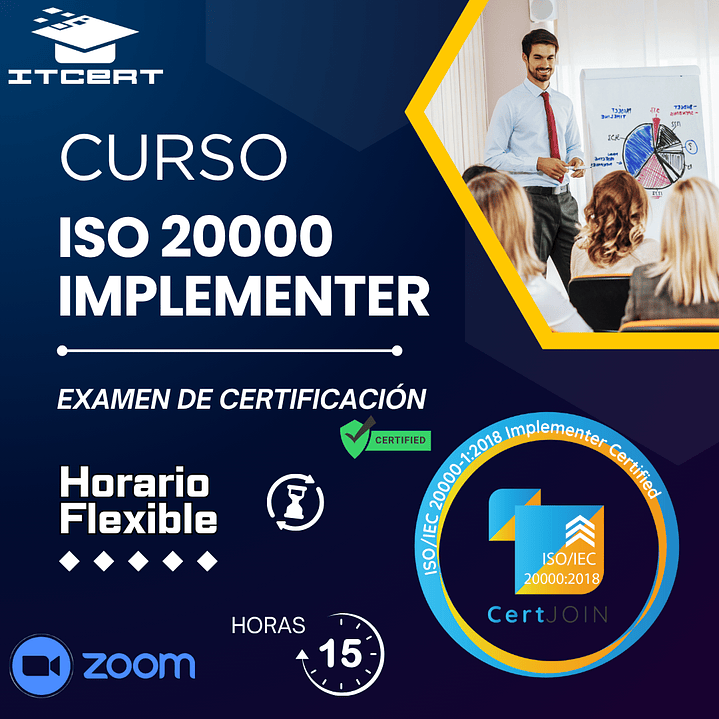 Curso ISO 20000 Implementer (Incluye examen de certificación) 1
