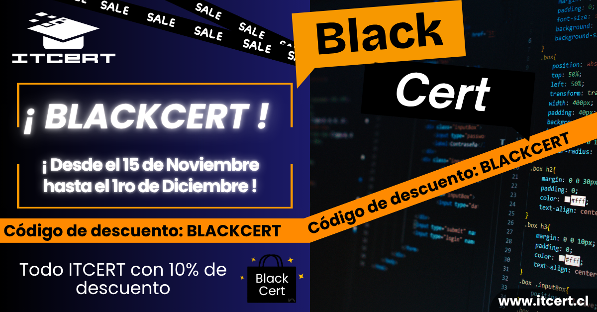 🎓 BlackCert en ITCERT®: ¡Aprende con 10% de descuento!