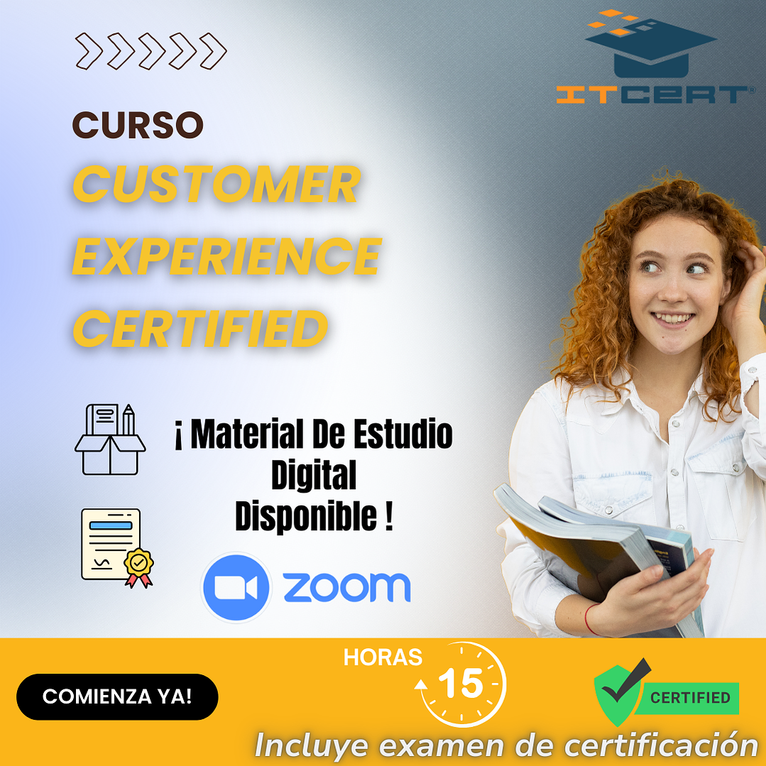 Curso Customer Experience Certified (Incluye examen de certificación) 1