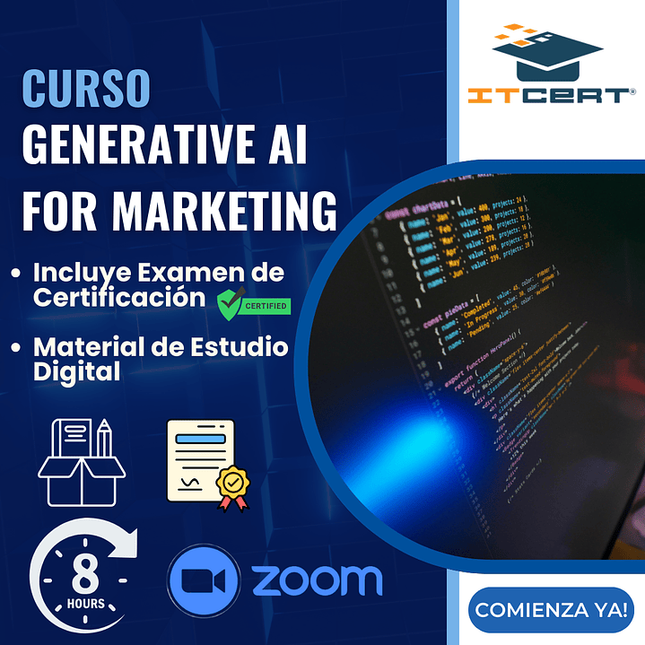 Curso de Generative AI for Marketing (Incluye examen de certificación) 1