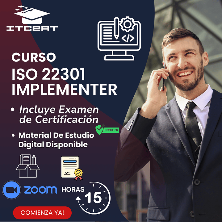 Curso ISO 22301 Implementer (Incluye examen de certificación) 1