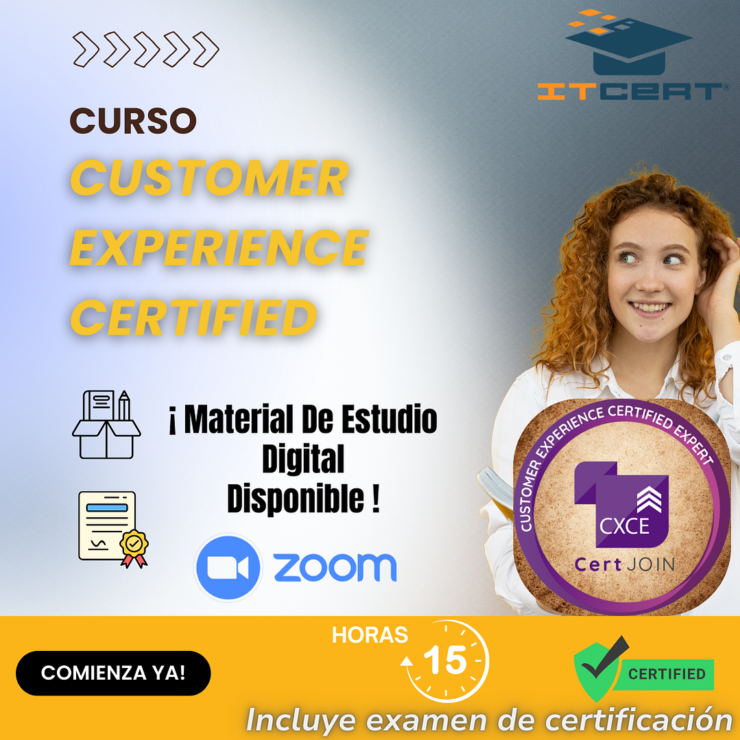 Curso Customer Experience Certified (Incluye examen de certificación) 1