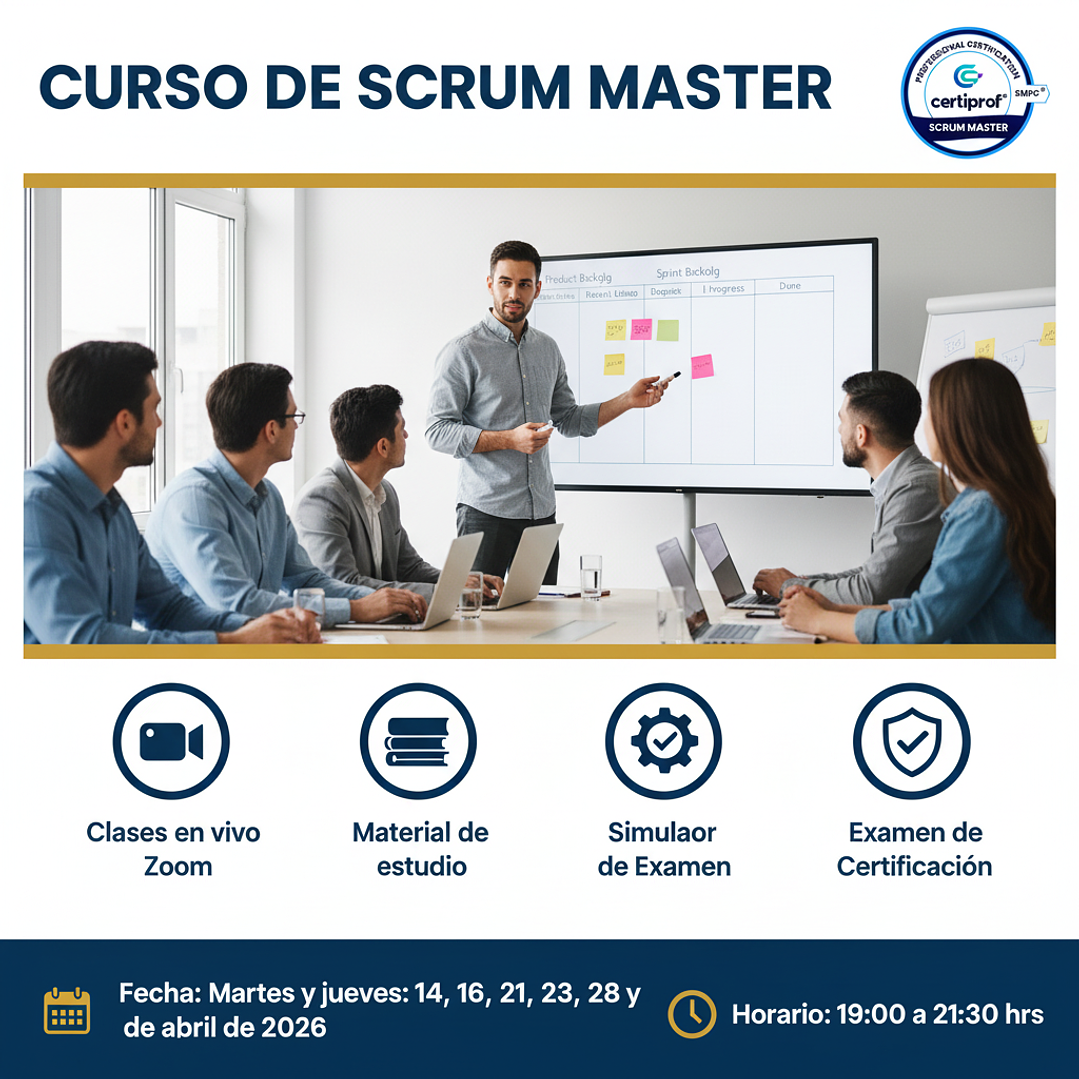 Curso de Scrum Master (incluye examen de certificación) c/ Fecha 1