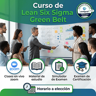 Curso de Lean Six Sigma Green Belt (Incluye examen de certificación)