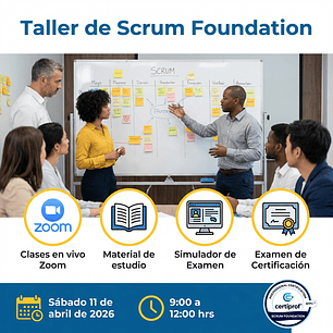 Taller de Scrum Foundation (Incluye examen de certificación) c/ Fecha