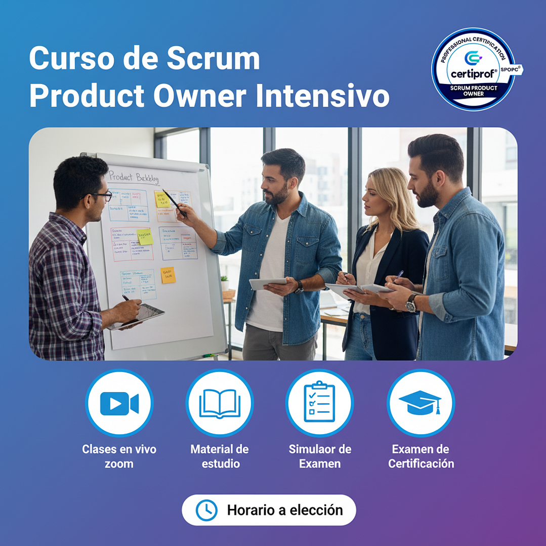 Curso de Scrum Product Owner Intensivo (Incluye examen de certificación) 1