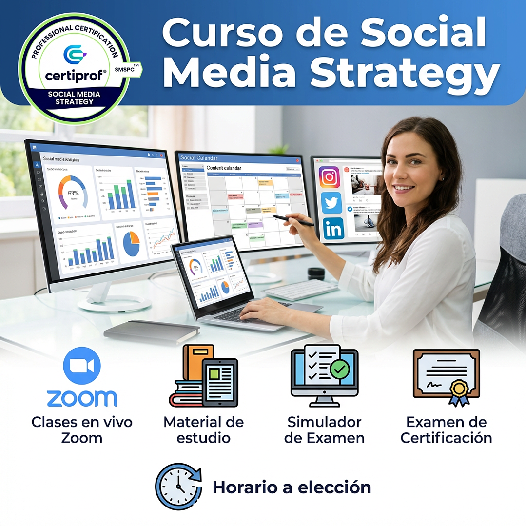 Curso de  Social Media Strategy (Incluye examen de certificación) 1