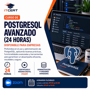 Curso de PostgreSQL Avanzado (24 horas)