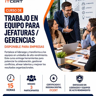 Curso de Trabajo en Equipo para Jefaturas / Gerencias 
