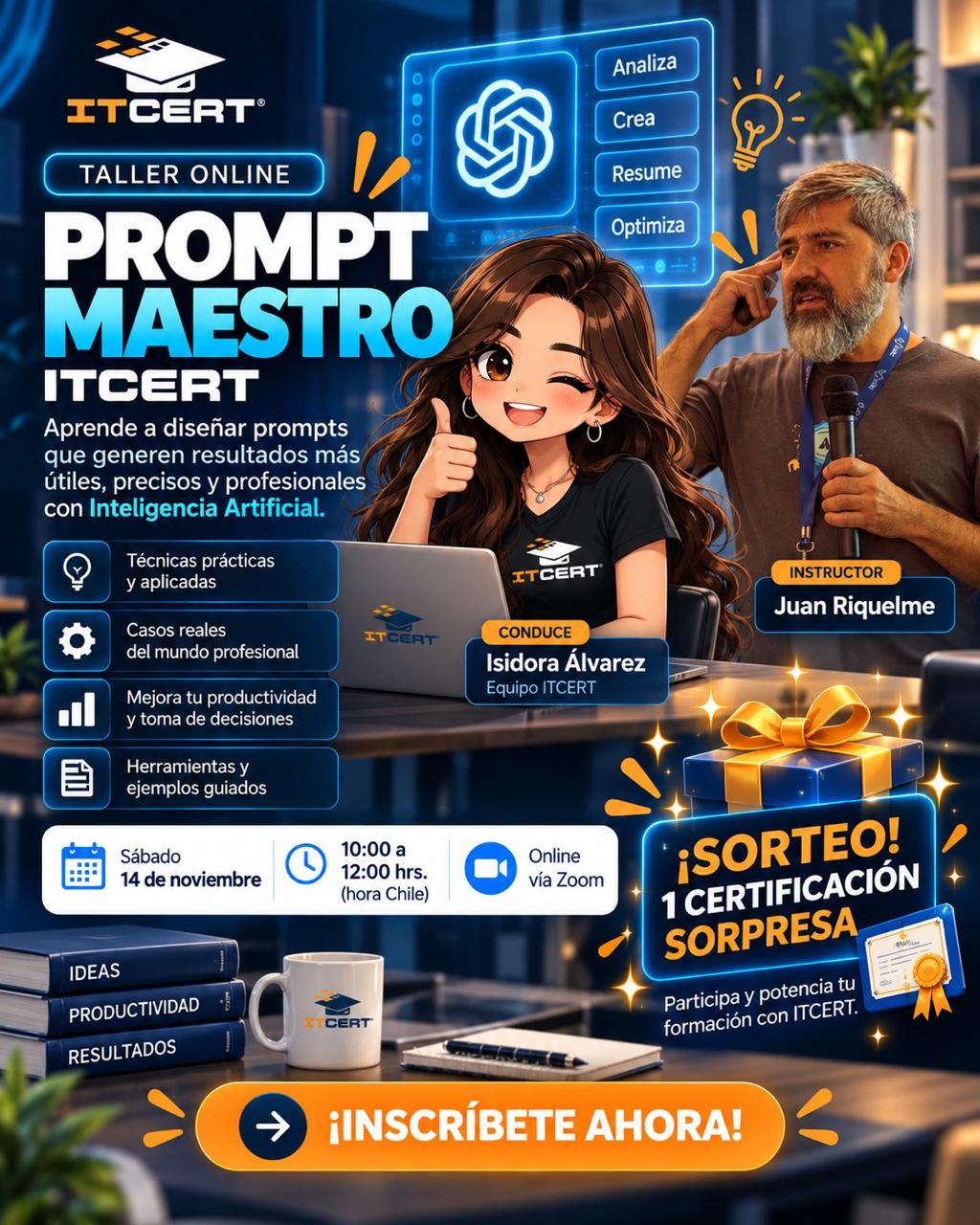 Te invitamos a participar en nuestro Taller Online Prompt Maestro