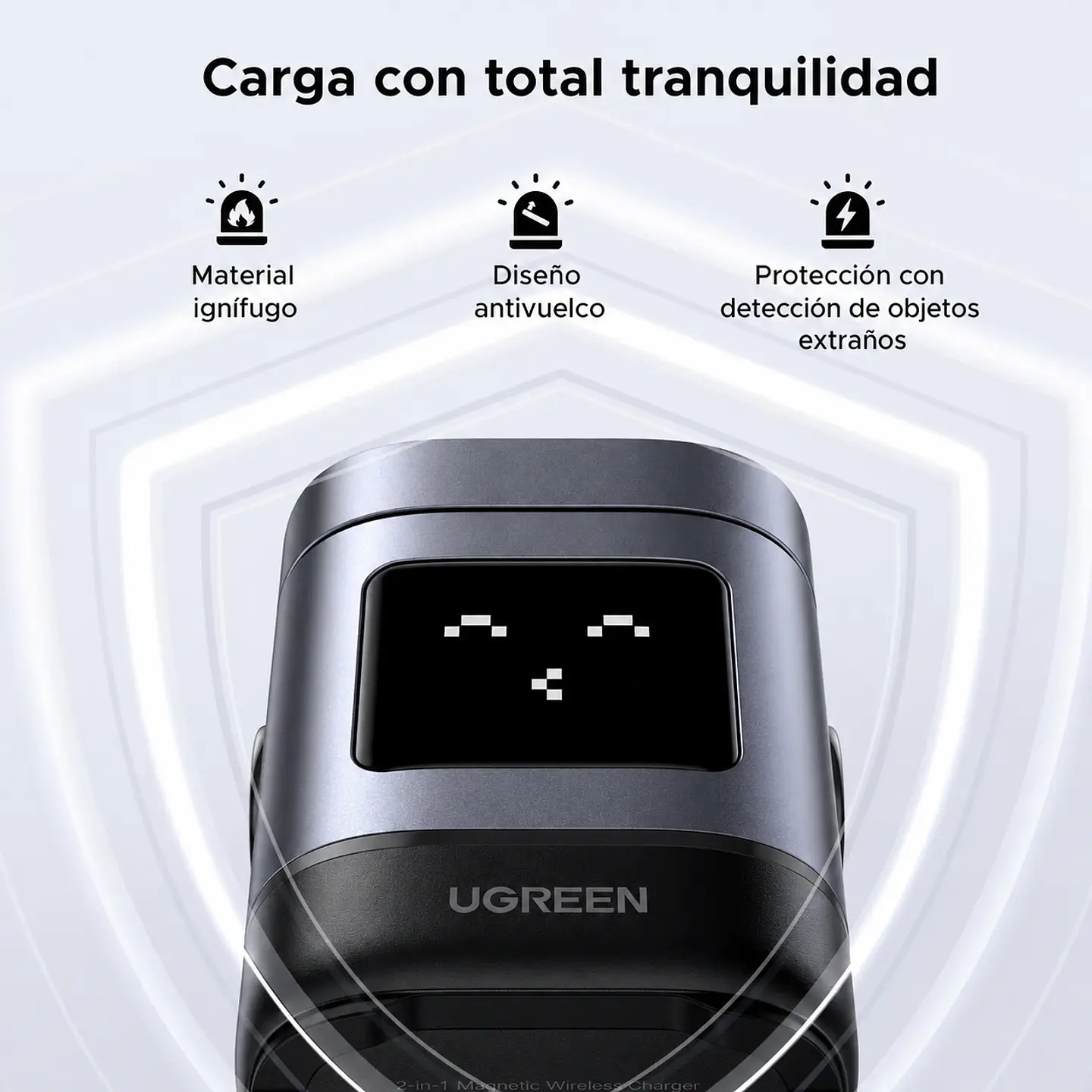 UGREEN W709 | Cargador Inalámbrico Magnético Qi2 2 en 1 6