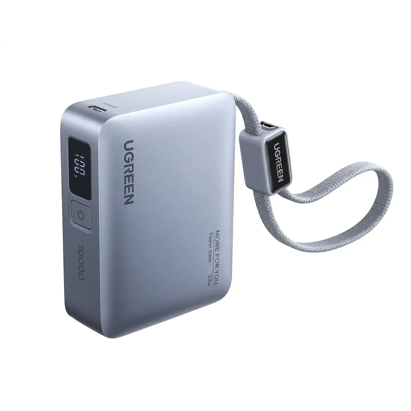 UGREEN PB584 | Power Bank 10,000mAh 33W con Cable USB-C Integrado 1