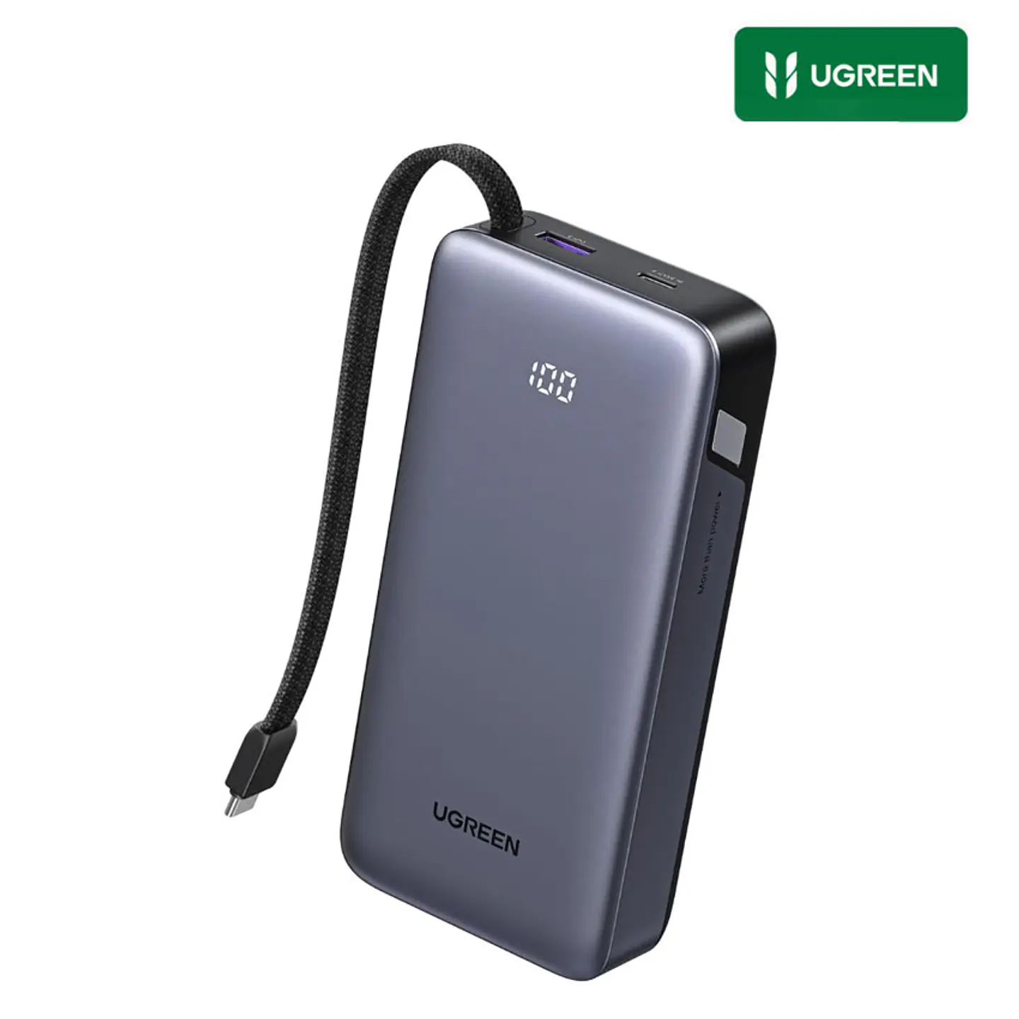 UGREEN PB536 | Power Bank 20,000mAh 45W con Cable USB-C Integrado 5