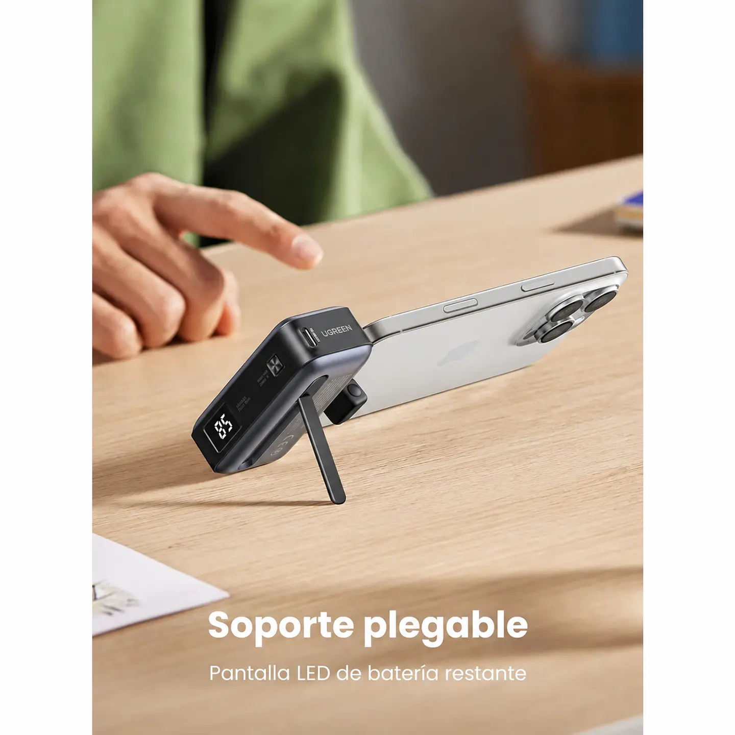 UGREEN PB503 | Mini Power Bank 5,000mAh 22.5W con Conector USB-C Integrado 3