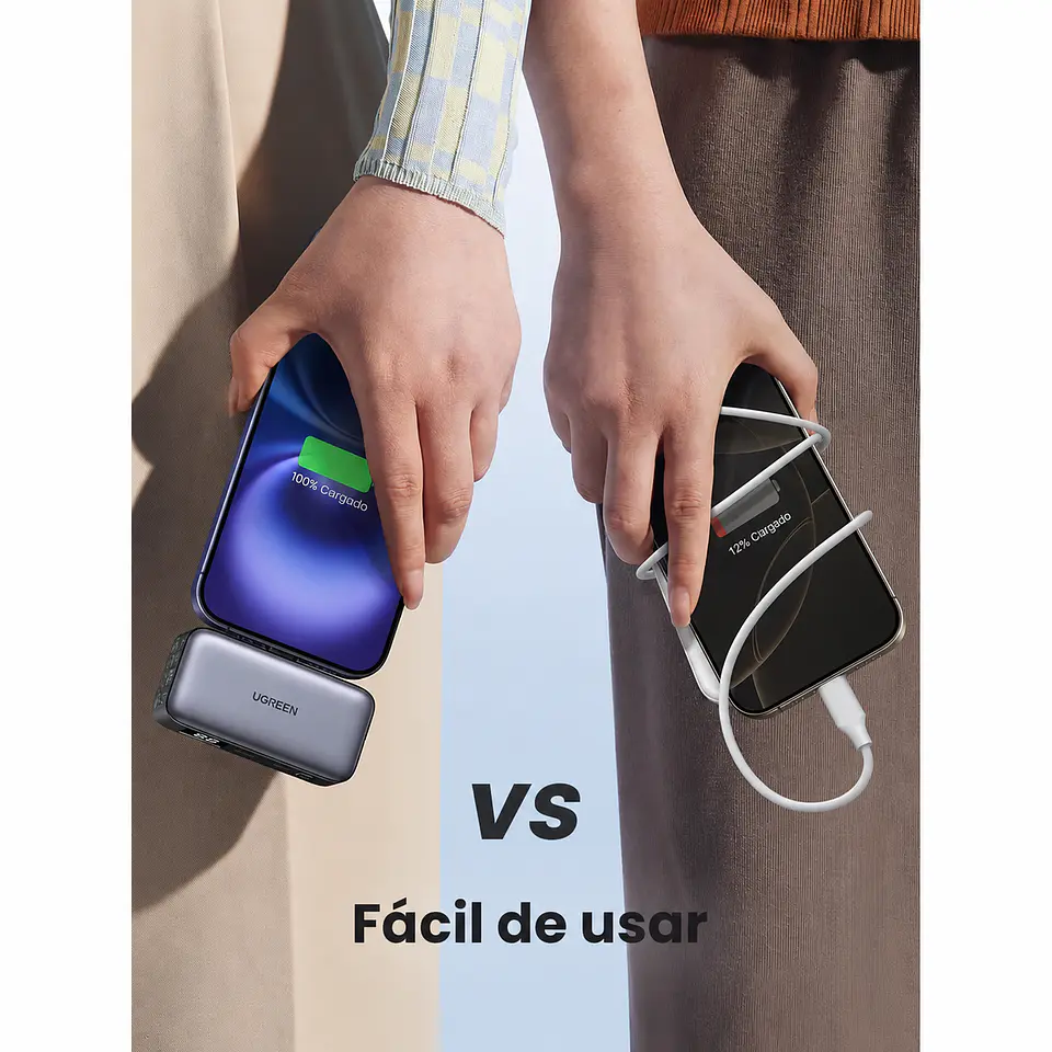 UGREEN PB503 | Mini Power Bank 5,000mAh 22.5W con Conector USB-C Integrado 4