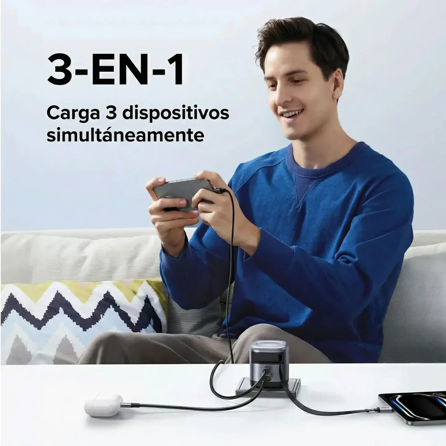 UGREEN X614 | Cargador Nexode Pro GaN 45W con Cable USB-C Retráctil 3