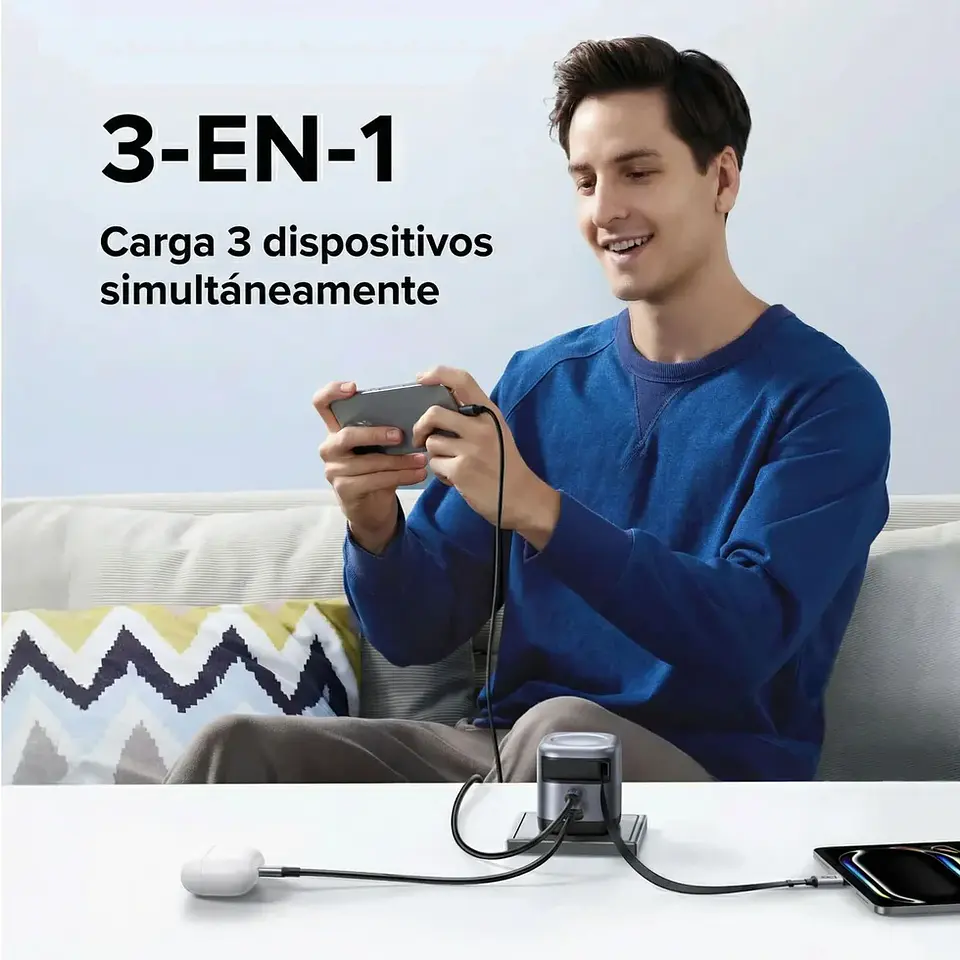 UGREEN X614 | Cargador Nexode Pro GaN 45W con Cable USB-C Retráctil 3