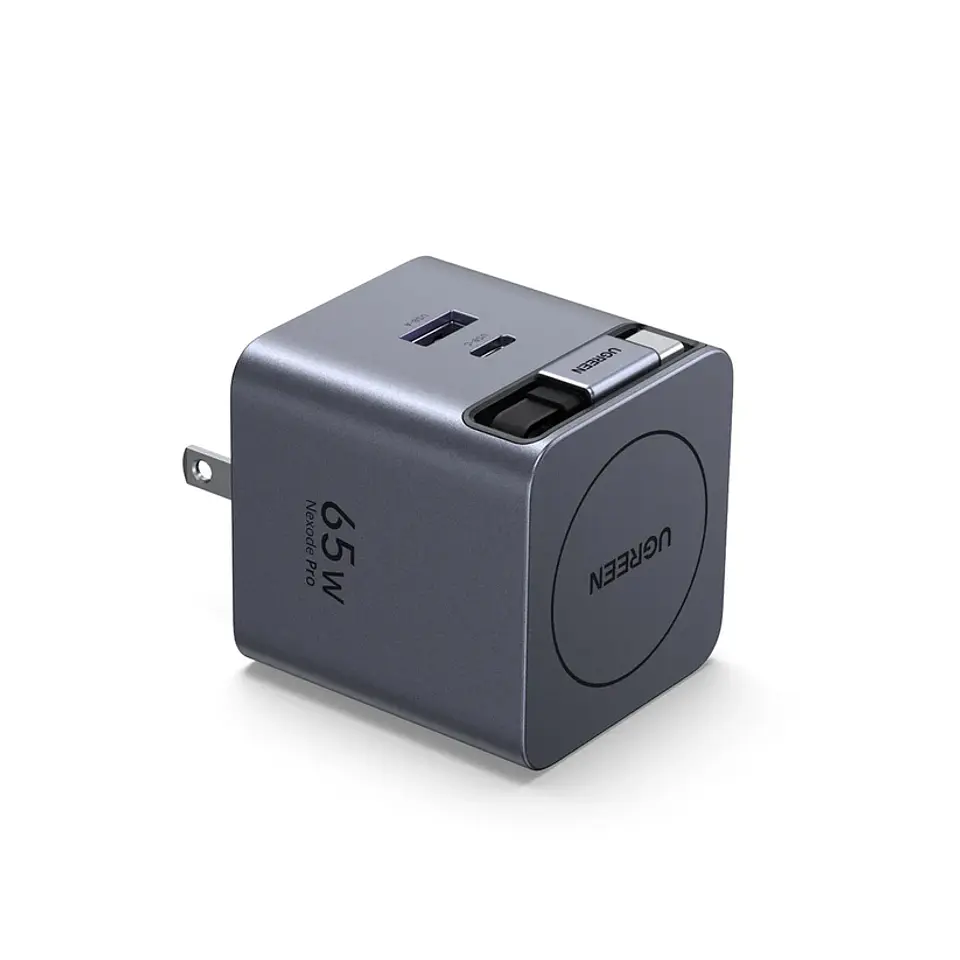 UGREEN X615 | Cargador Nexode Pro GaN 65W con Cable USB-C Retráctil 1