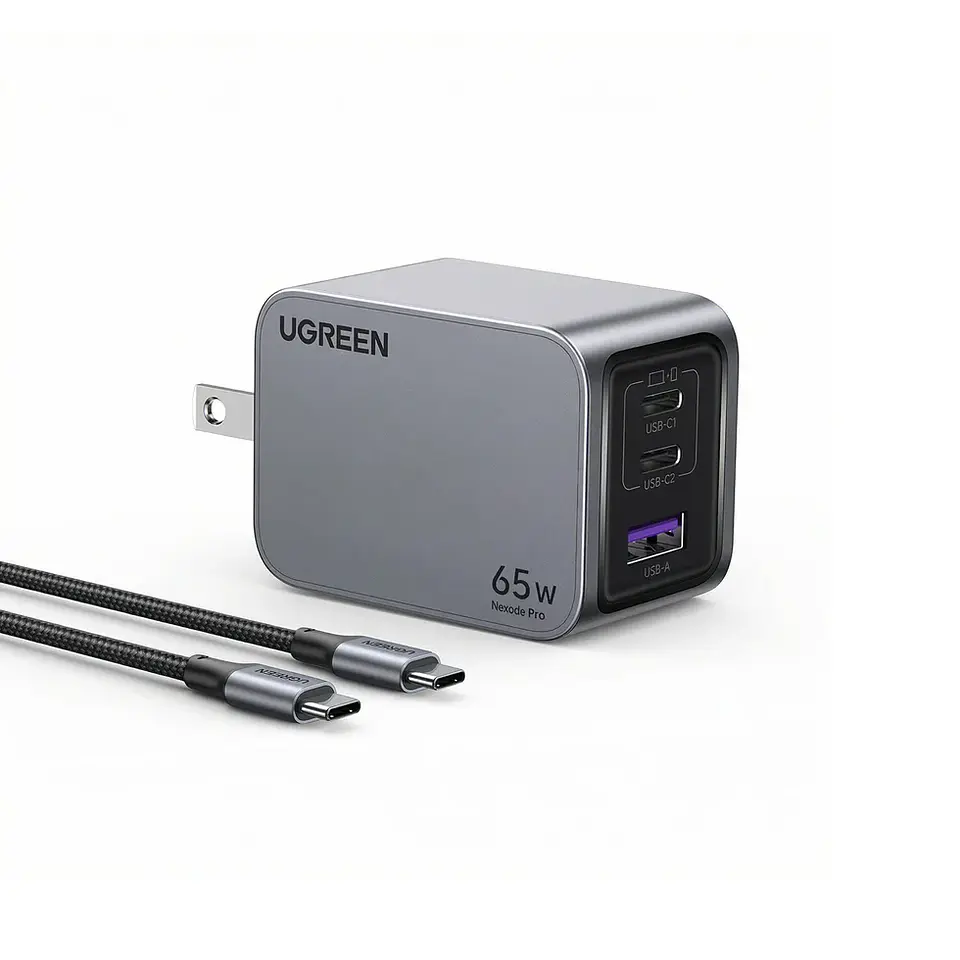 UGREEN X755 | Cargador Nexode Pro GaN 65W 3 Puertos 1