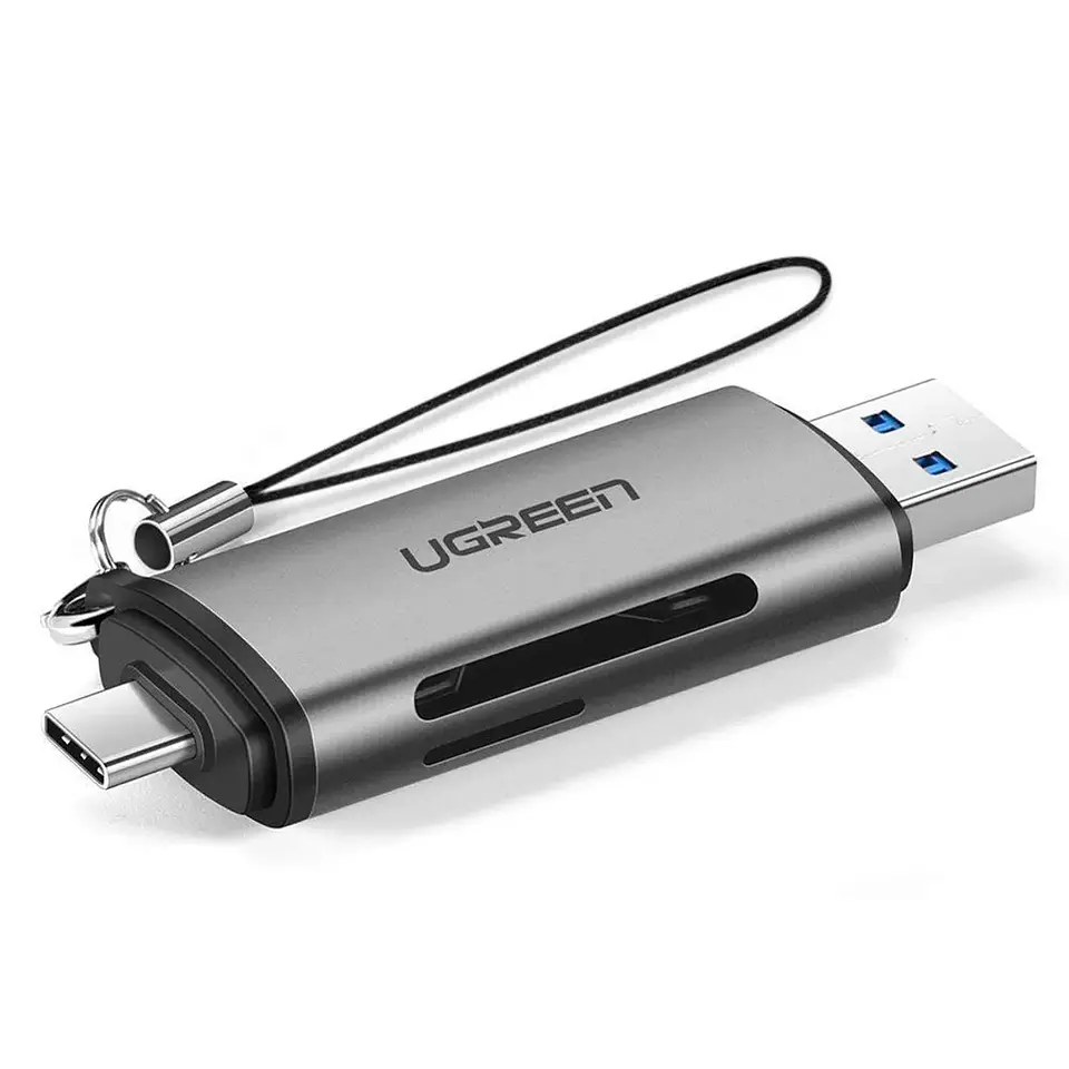 UGREEN CM185 | Lector de Tarjetas SD y MicroSD USB-C + USB-A 1