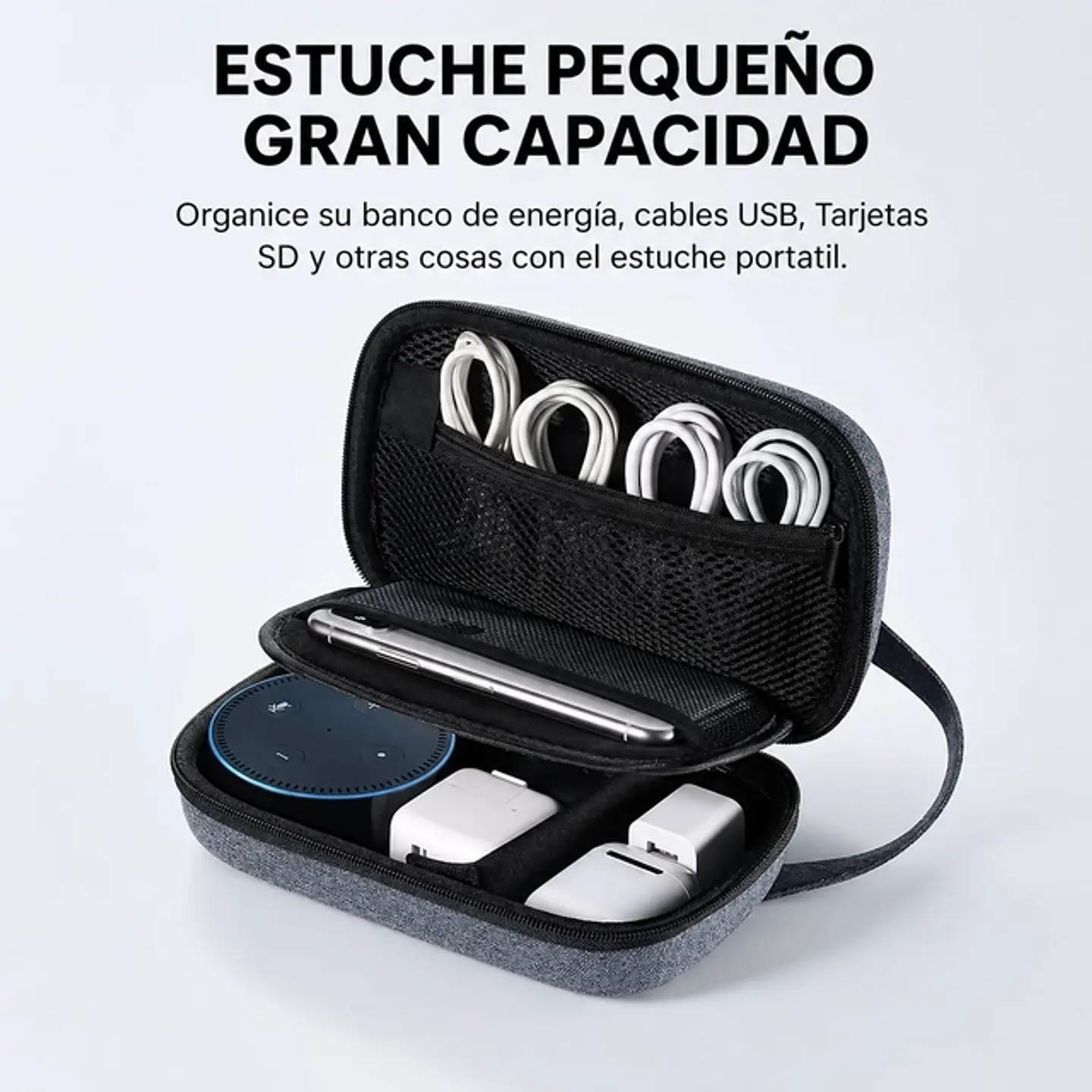 UGREEN LP152 | Estuche Rígido UGREEN para Cargadores, Cables y Accesorios Tech 3