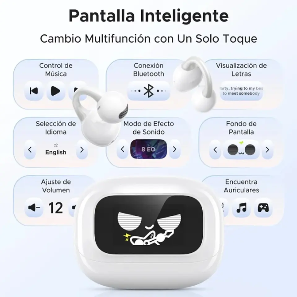 UGREEN WS208 | Audífonos ClipBuds Magic Open-Ear Bluetooth 5.4 Blanco 4